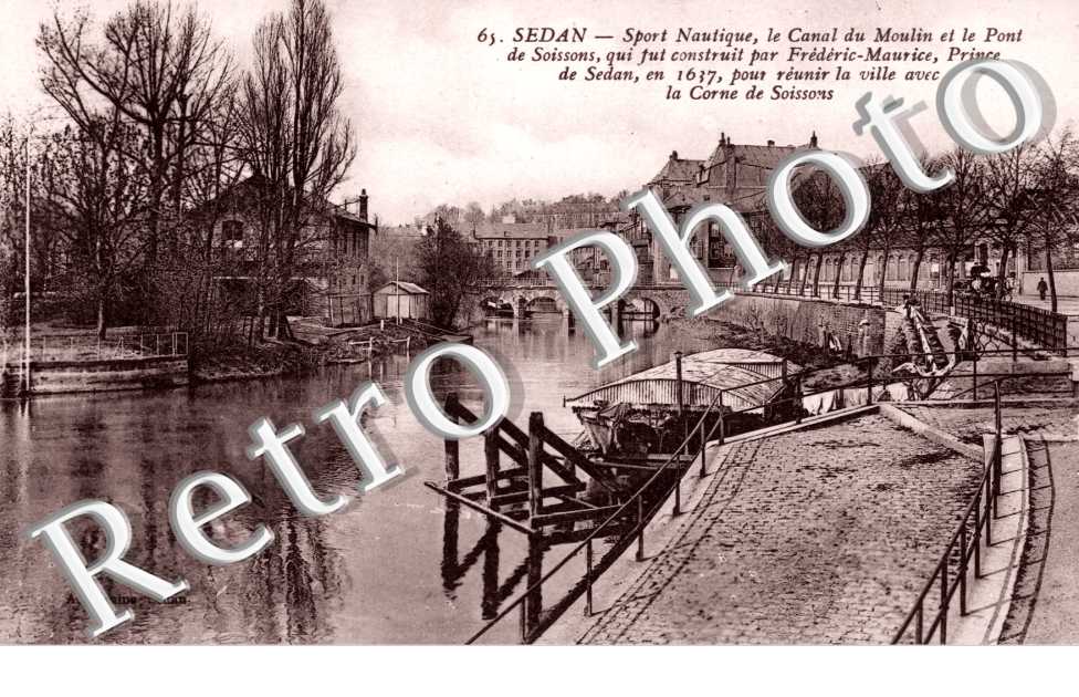le Sport Nautique, le Canal du Moulin et le Pont de Soissons