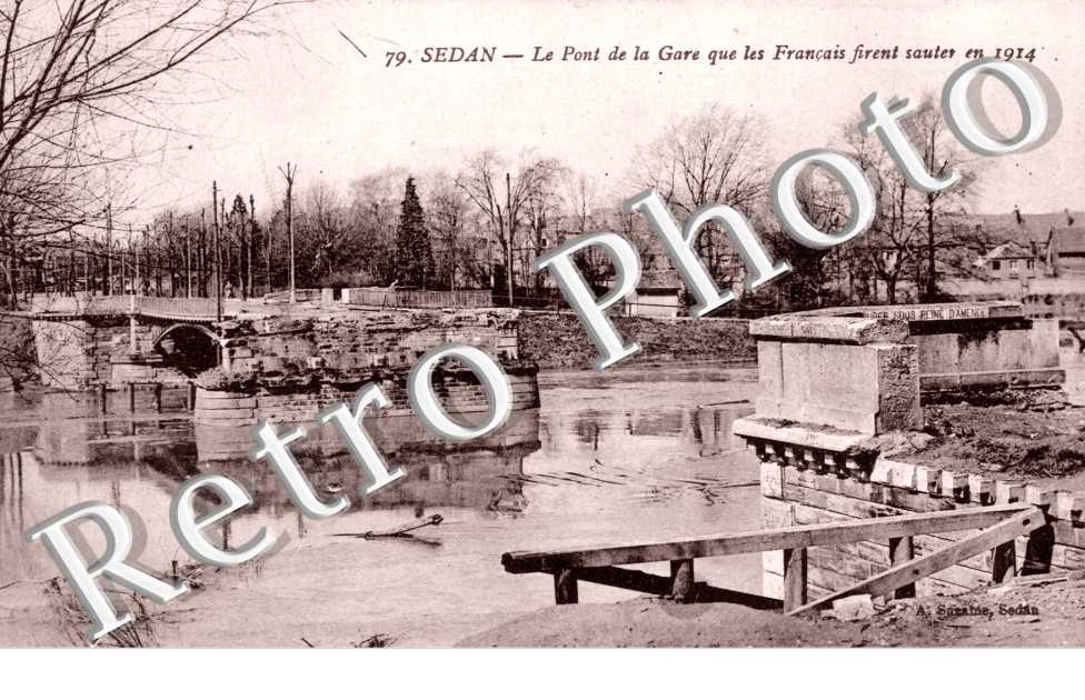 le Pont de la Gare que les Francais firent sauter en 1914
