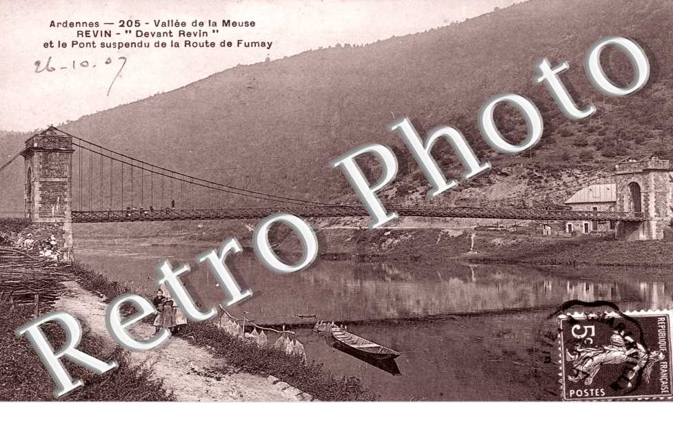 Pont suspendu de la route de Fumay