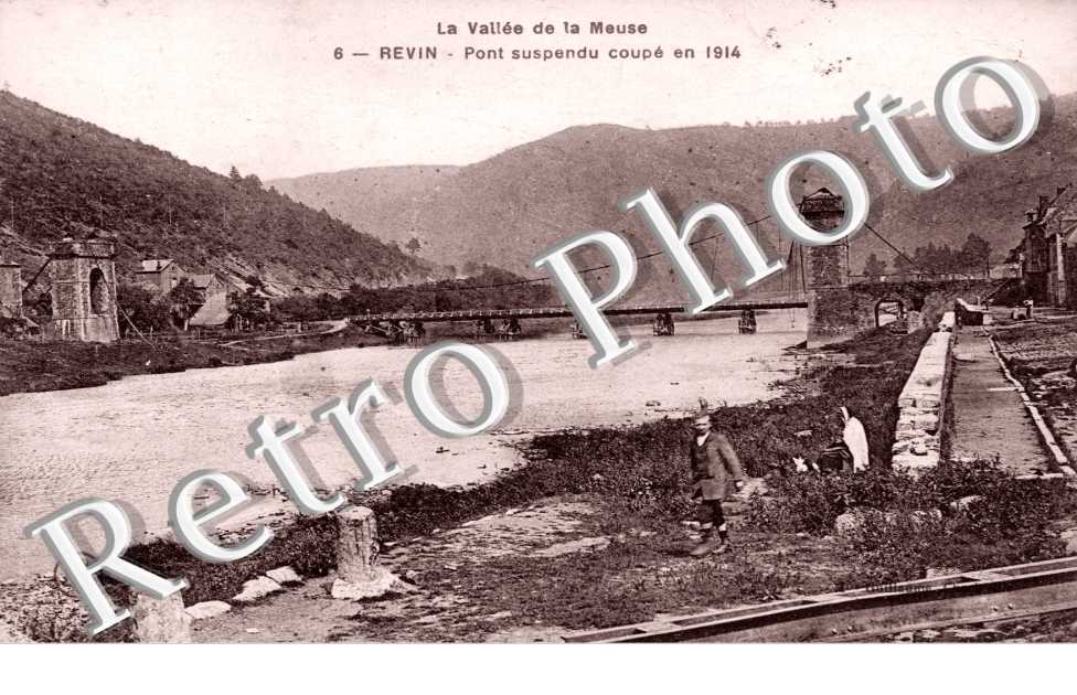 Pont suspendu coupe en 1914