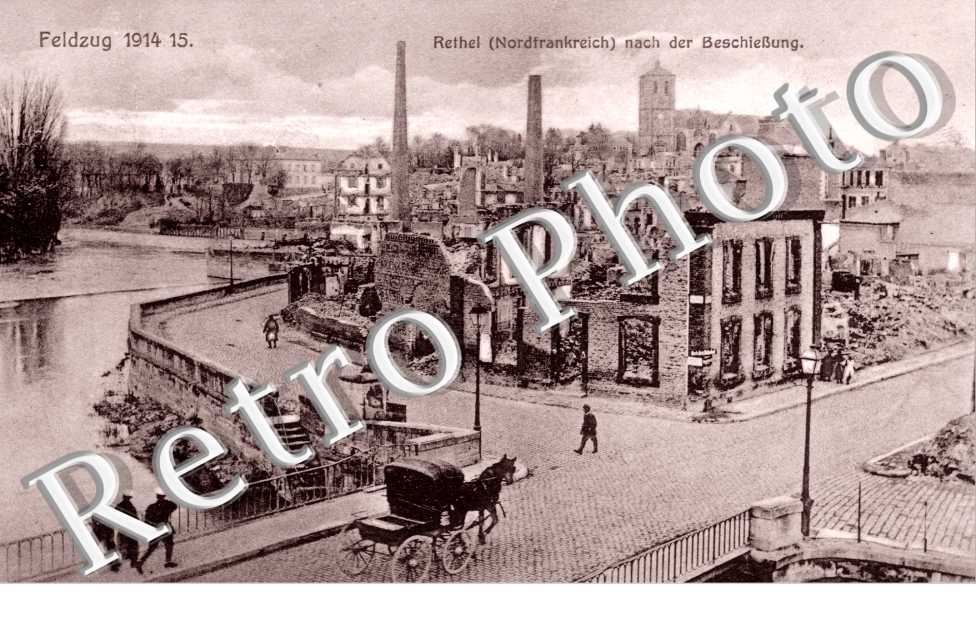 Feldzug 1914-1915, Rethel (NordFrankreich) nach der Beschiessung