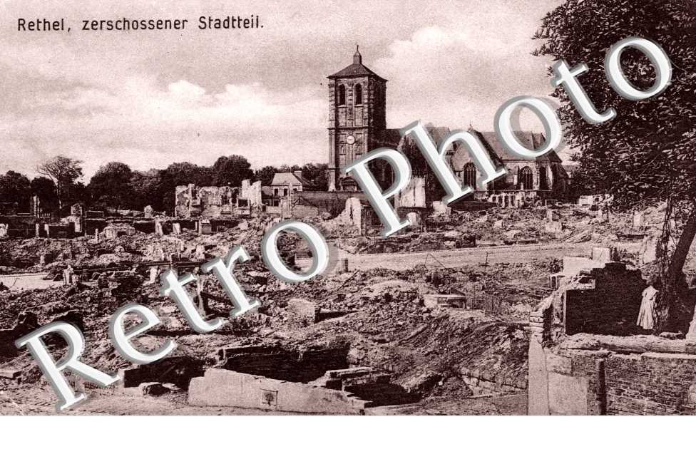 Rethel, zerschossener Stadtteil