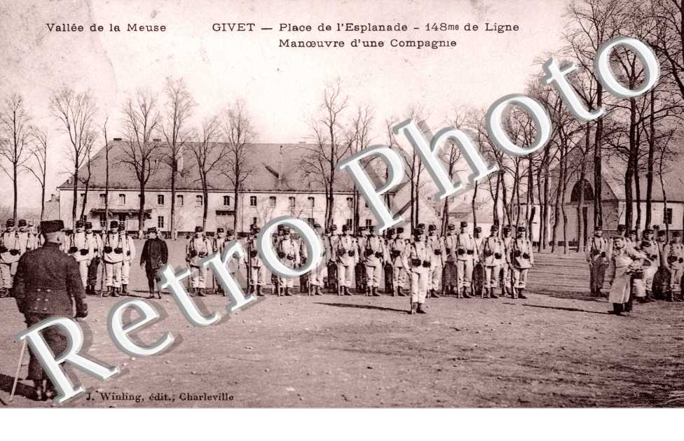 place de l&#039;esplanade, manoeuvre d&#039;une compagnie, 148e de ligne