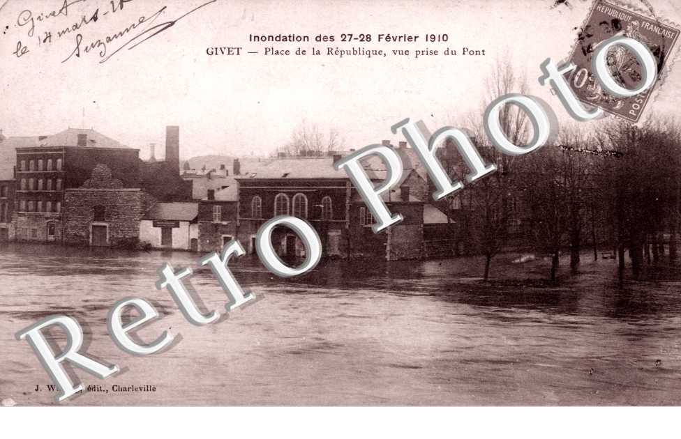 Innondation 27-28 fevrier 1910 Place de la Republique