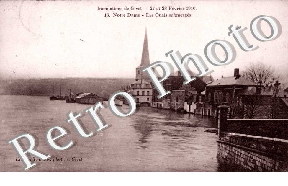 Innondation 27-28 fevrier 1910 Notre Dame les Quais submerges