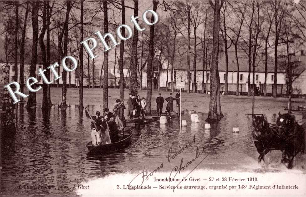 Inondations fevrier 1910, Esplanade