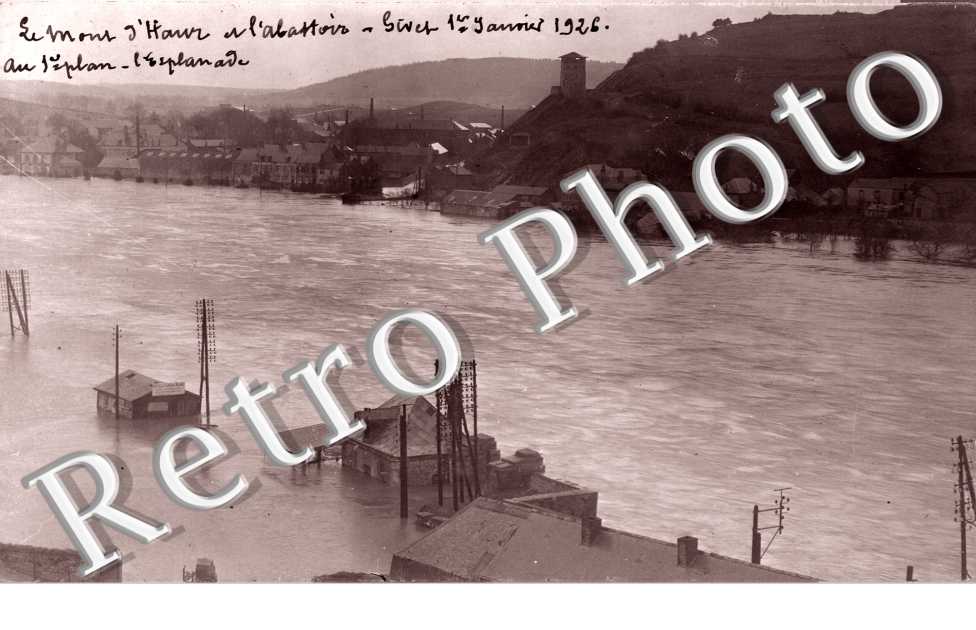 inondations janvier 1926, l&#039;Esplanade L&#039;abattoir