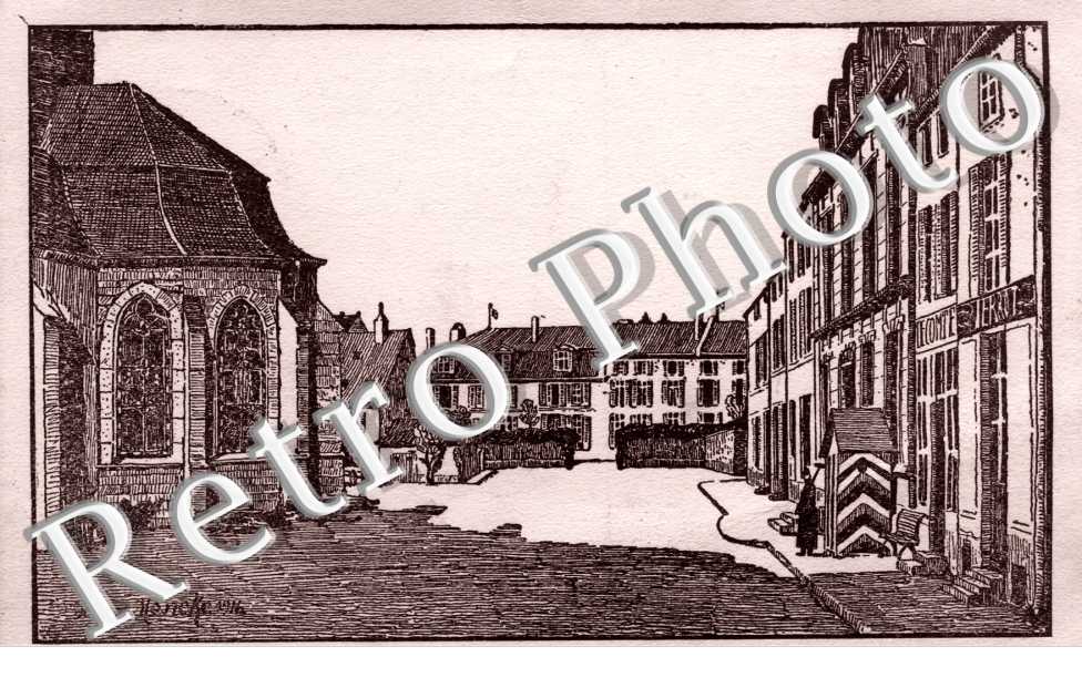 Etappen-Lazaret  dessin Arriere de l&#039;eglise