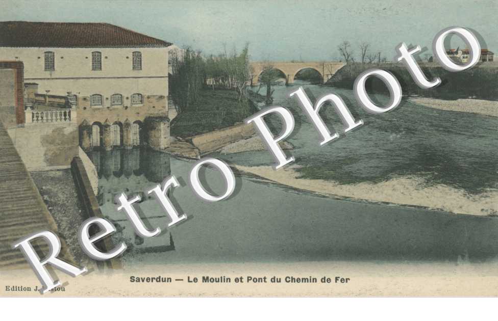 le moulin et le pont du chemin de fer