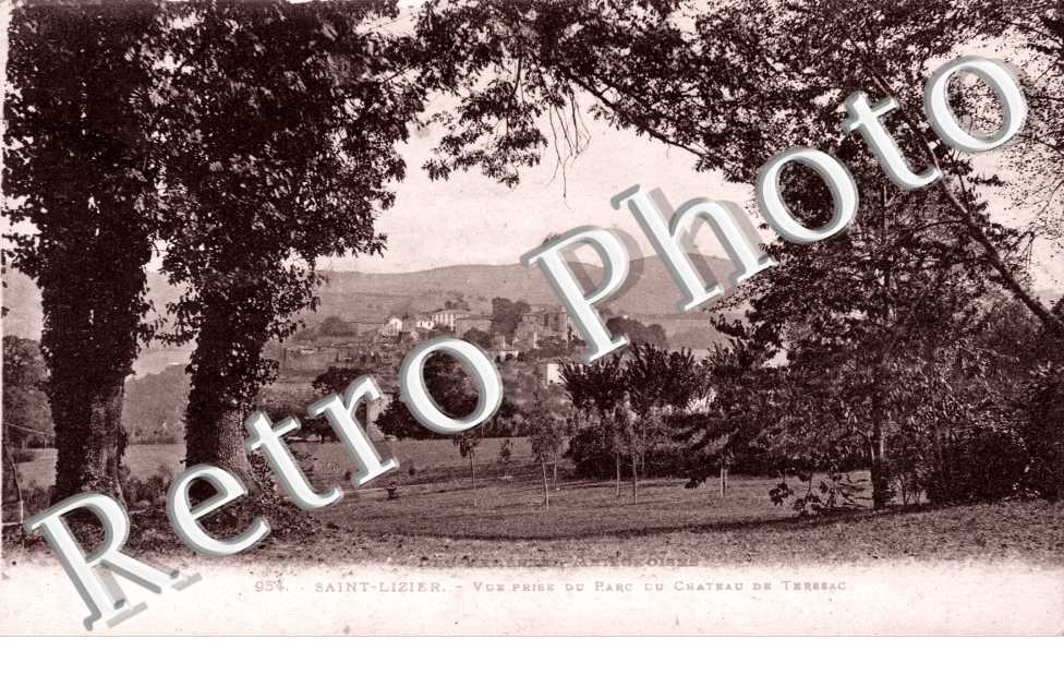 vue prise du parc du chateau de Terssac