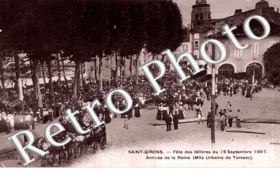 fete des Felibres du 15 septembre 1907, arrivee de la reine
