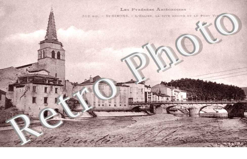 l&#039;eglise, la rive droite et le pont vieux