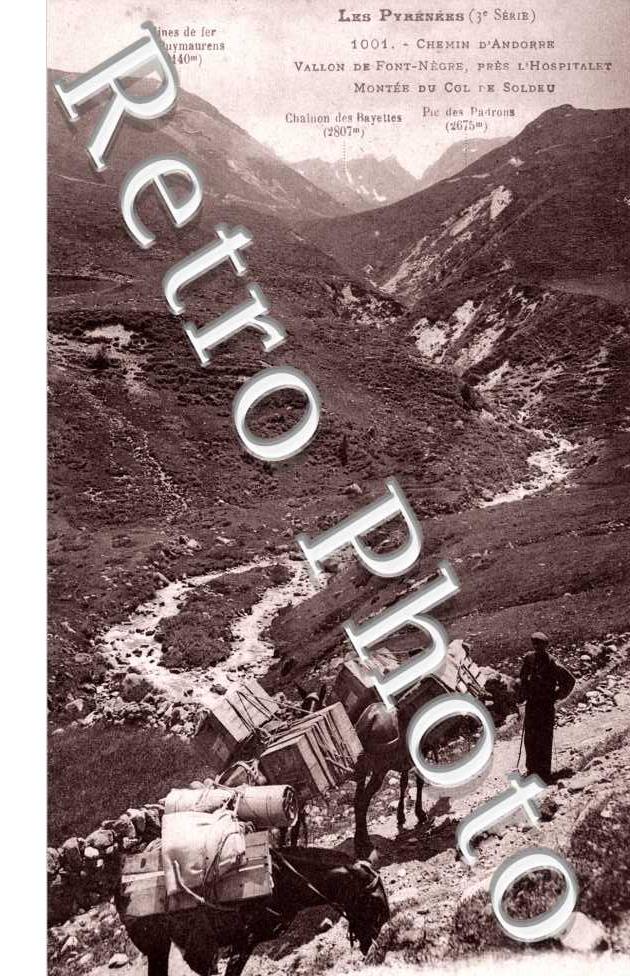 Montee du col de Soldeu (transport a dos de mulet)