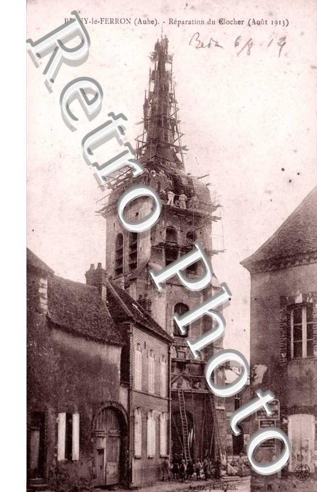 reparation du clocher, aout 1913