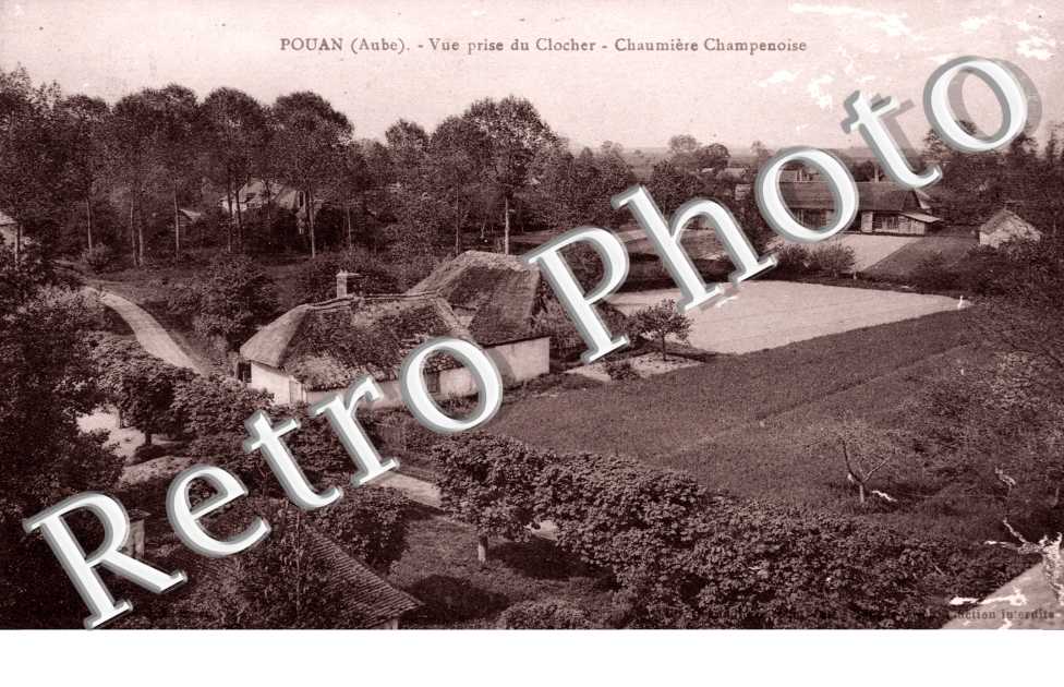 vue prise du clocher, chaumiere champenoise
