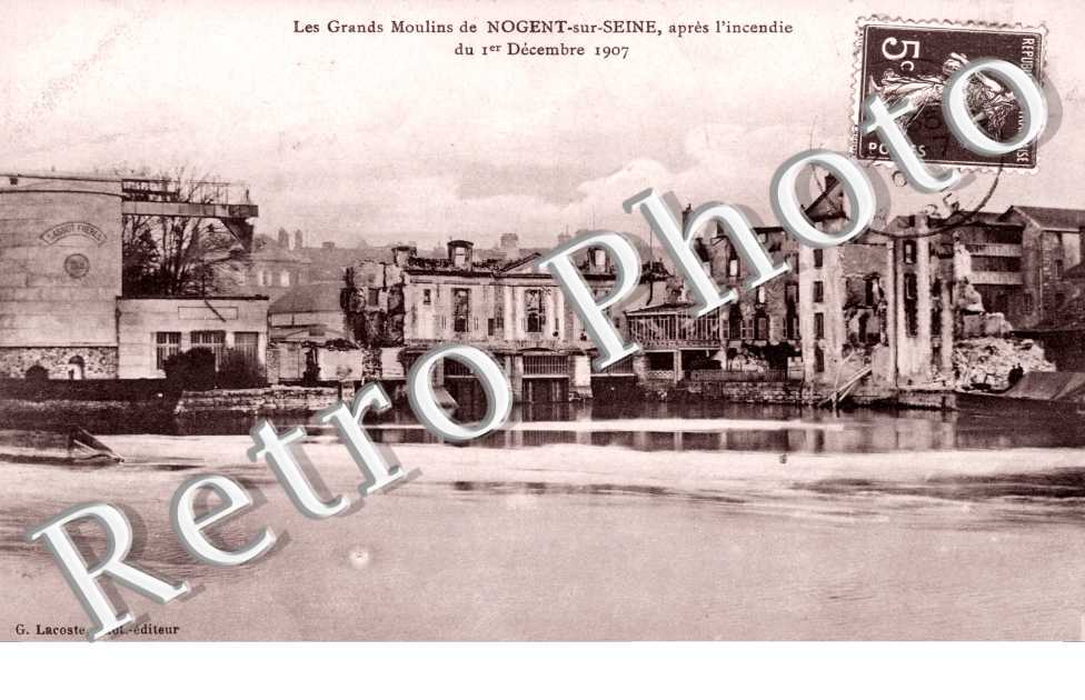 les Grands Moulins de Nogent-Sur-Seine apres l'Incendie du 1er Decembre 1907