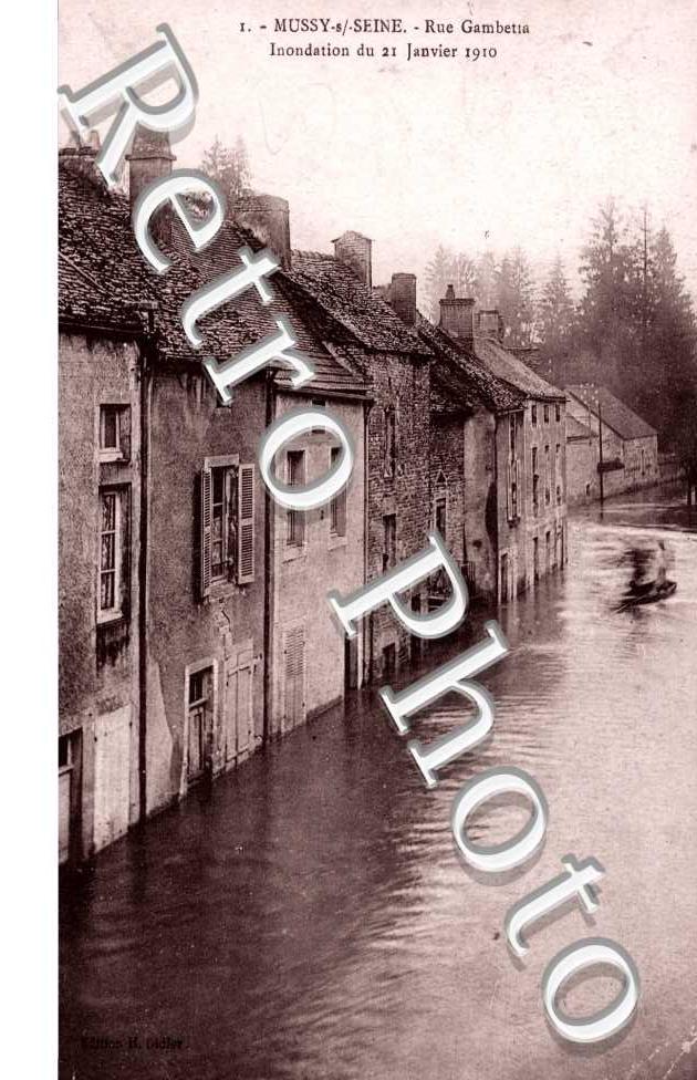 Rue Gambetta, Inondation du 21 Janvier 1910