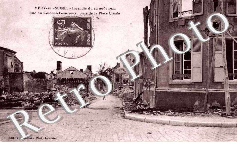 Incendie du 12 aout 1911 - Rue du Colonel Fossoyeux, prise de la place Croala