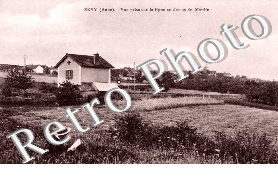 vue prise sur la ligne au dessus du moulin