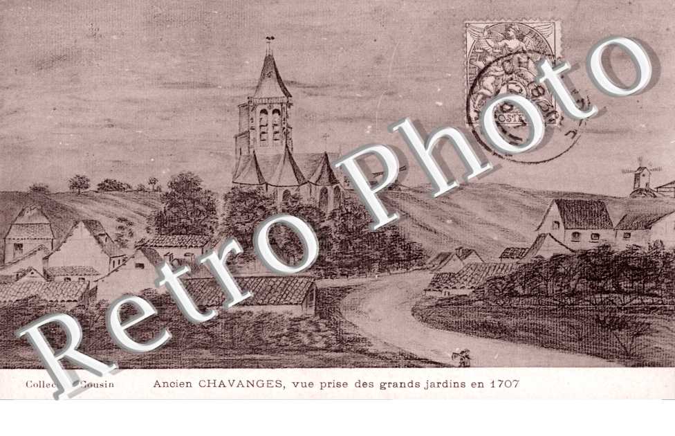 Vue prise des grands jardins 1707