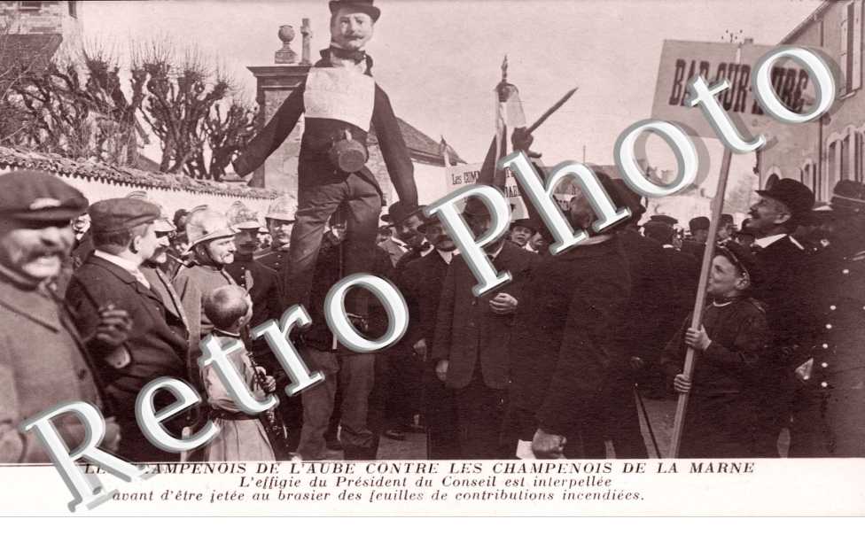 Les Champenois de l'Aube contre les Champenois de la Marne L'effigie du Président du conseil