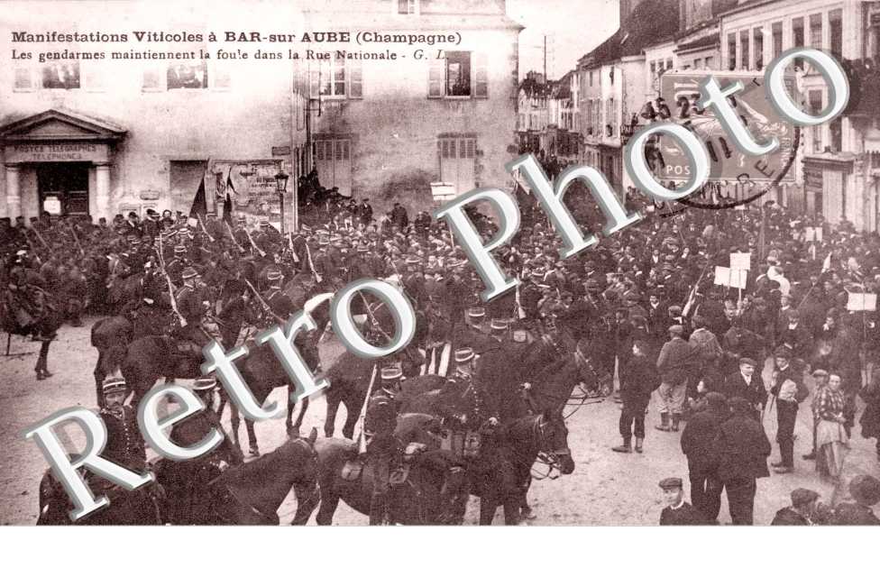la Rue Nationale    Manifestations Viticoles, les gendarmes maintiennent la foule