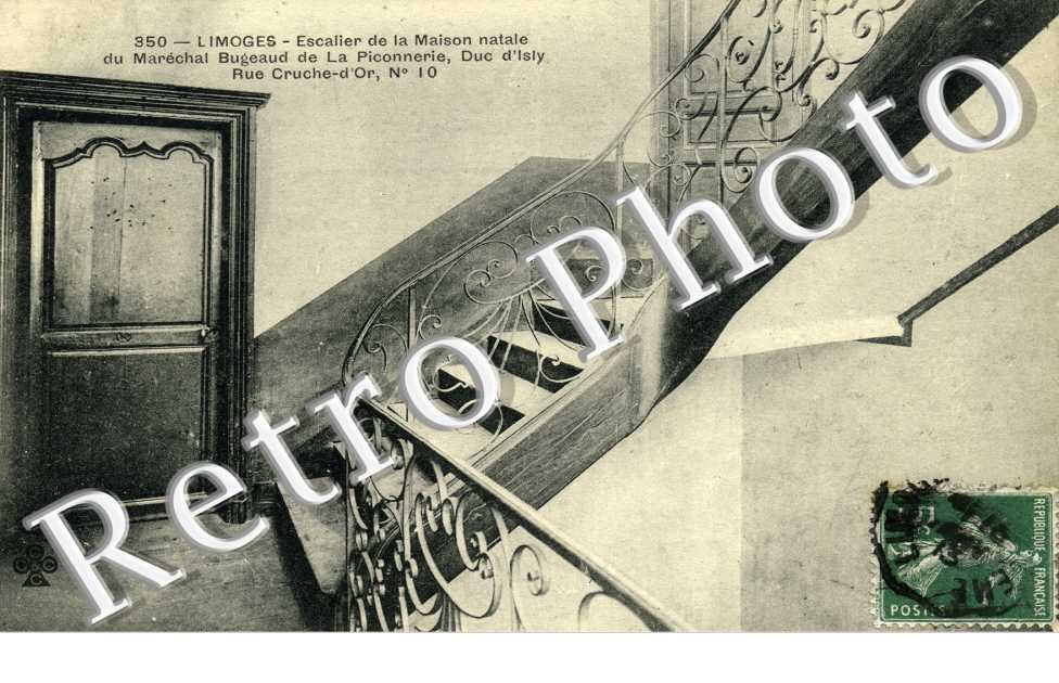 escalier de la maison natale du Marechal Bugeaud de la Piconnerie, Duc d&#039;Isly Rue Cruche-d&#039;Or, n° 10