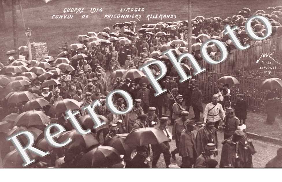 Guerre 1914 Convoi de prisonniers allemands