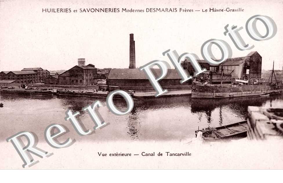 Huileries et savonneries modernes Desmarais -canal de Tancarville