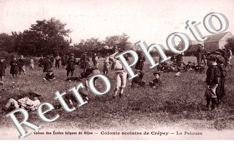 Caisse des Ecoles Laiques de Dijon, Colonie Scolaire de Crepey, la Pelouse