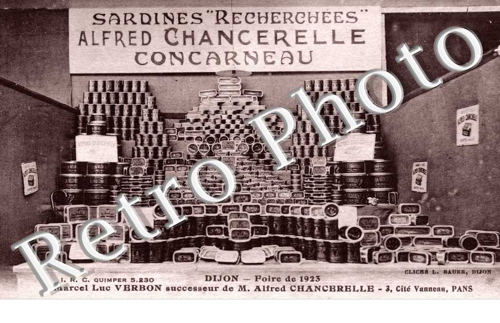 Alfred Chancerelle Concarneau - Sardines - Foire de 1923 - Marc Luc Verbon successeur de M. Alfred Chancerelle