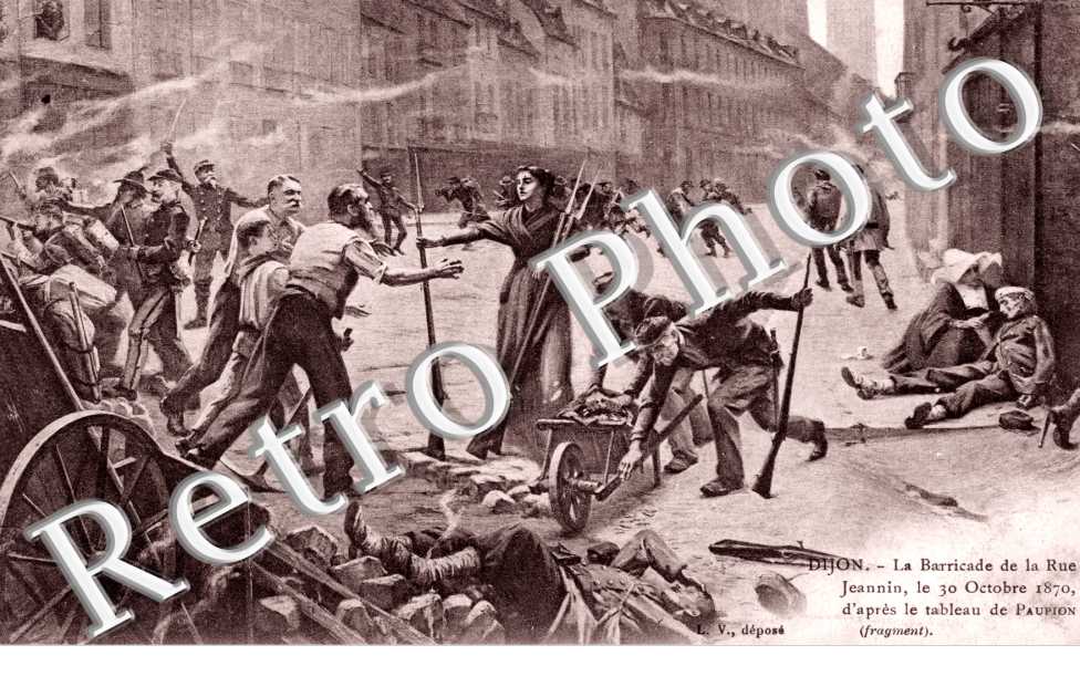 la Barricade de la Rue Jeannin, le 30 Octobre 1870 d&#039;apres le tableau de Paupion