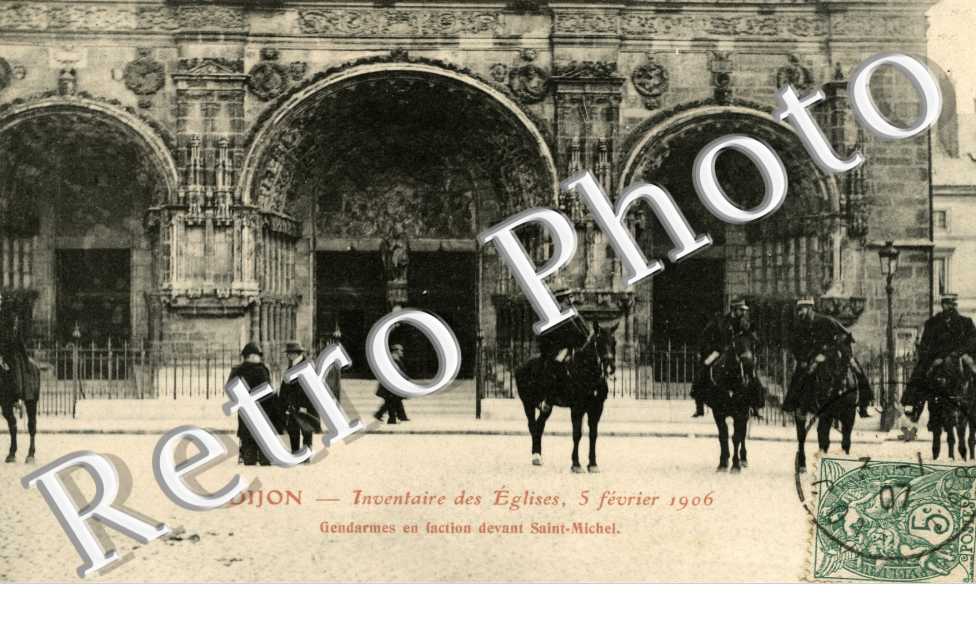 inventaire des eglises 5 fevier 1906 - gendarmes en faction devant Saint Michel
