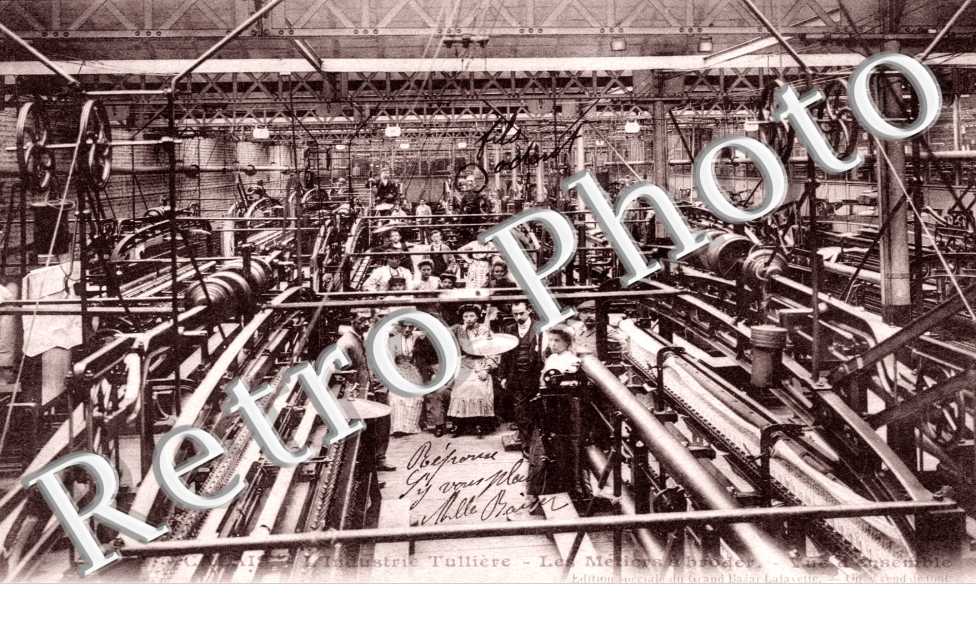 Industrie Tulliere - Les metiers a broder - vue d'ensemble