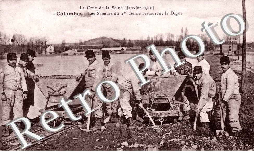 Crue de la Seine, les Sapeurs du Ier Genie restaurent la Digue