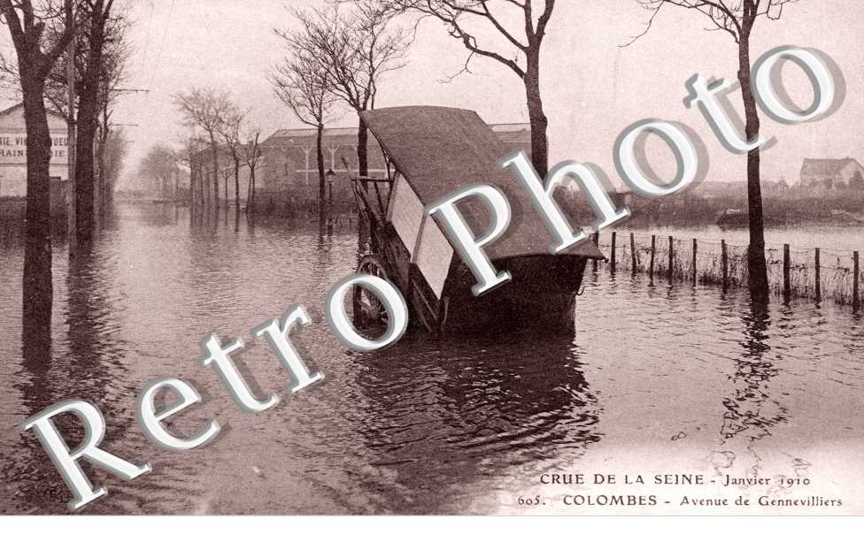 Crue de la Seine 1910, Avenue de Gennevilliers