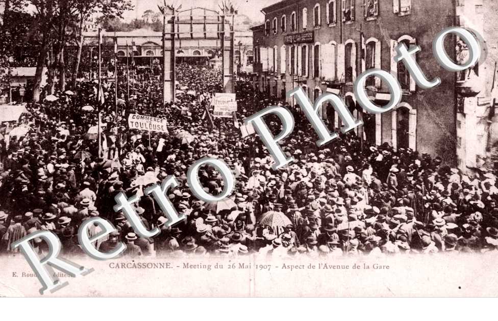 meeting du 26 mai 1907 - aspect de l'avenue de la gare