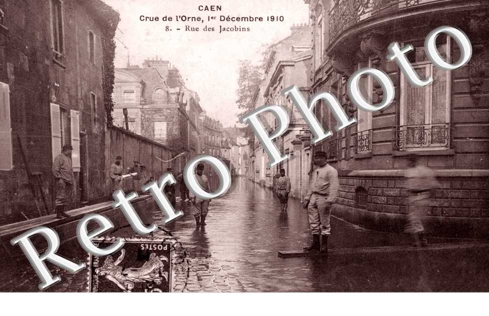 Rue des Jacobins Crue de l&#039;Orne, 1er decembre 1910,