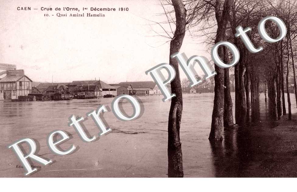 Quai Amiral Hamelin Crue de l'Orne, le 1er Decembre 1910,