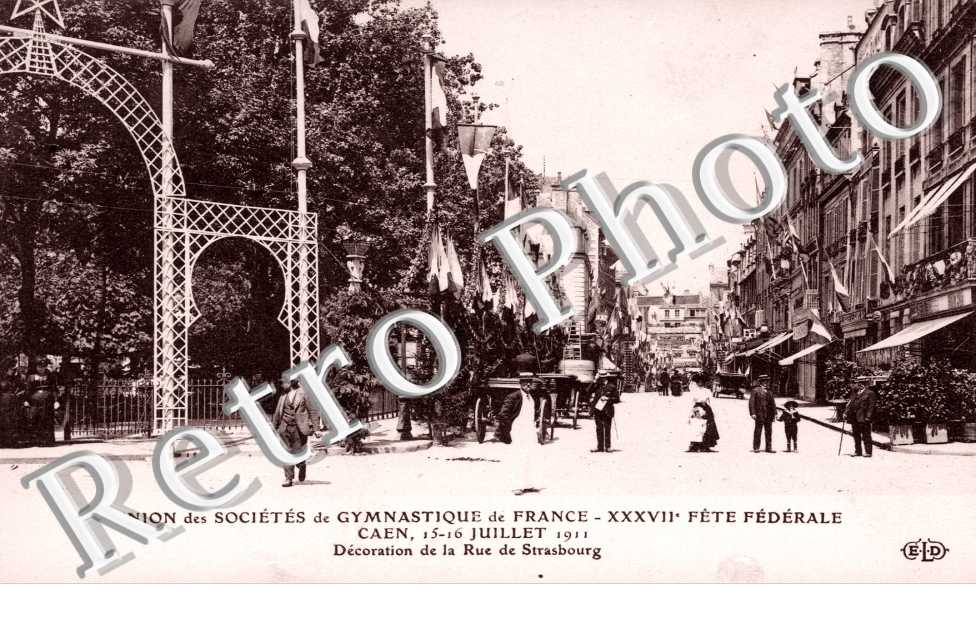 union des societes de gymnastique de France, decoration de la rue de Strasbourg