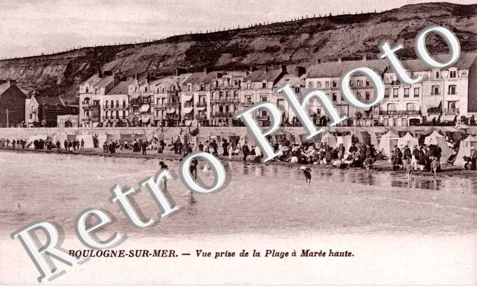 Vue prise de la plage a maree haute