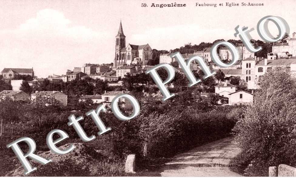 Faubourg et Eglise Saint-Ausone