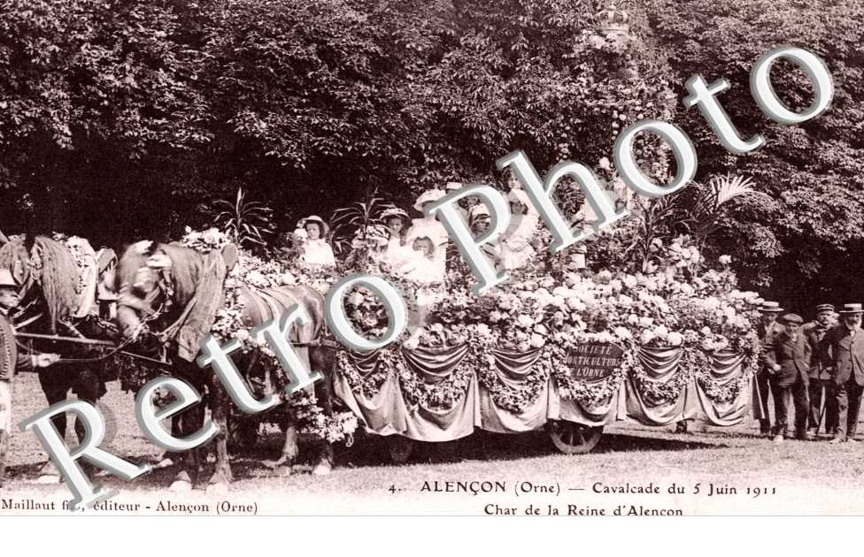 Cavalcade du 5 juin 1911 - Char de la Reine d'Alencon