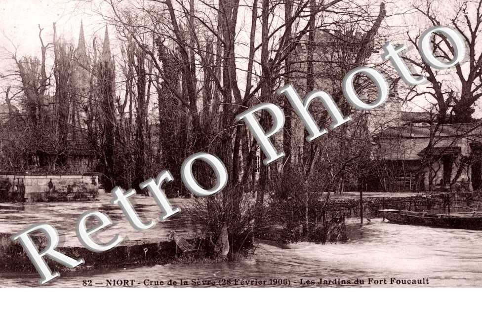 Crue de la Sevre 28 fevrier 1906, Jardin de Fort Foucault