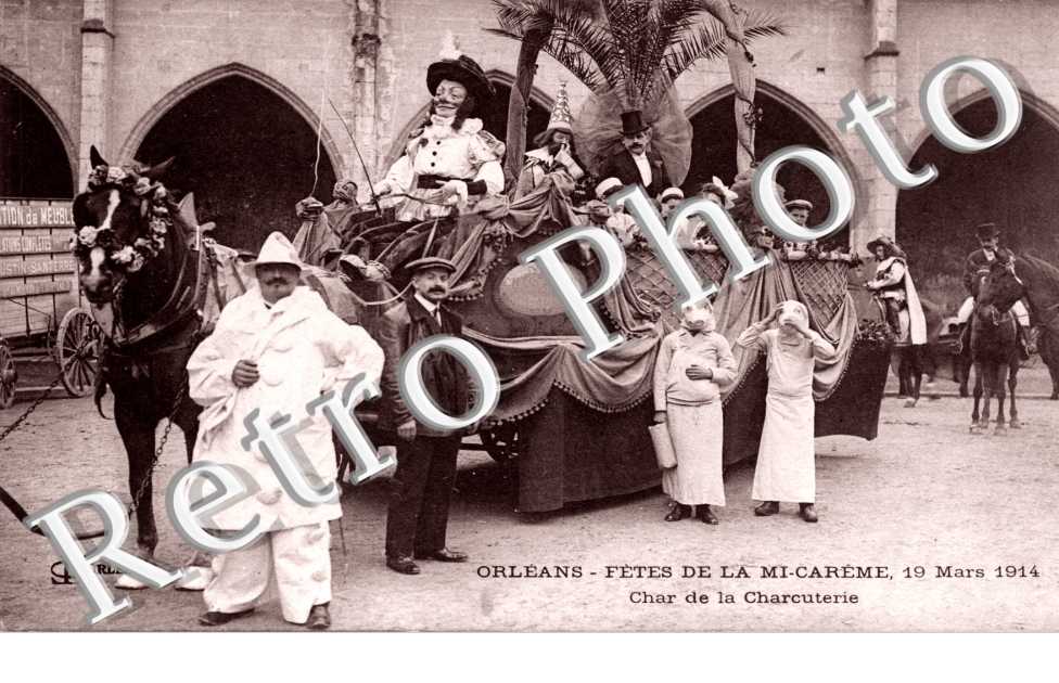 Fete de la Mi-Careme - 19 mars 1914 - Char de la Charcuterie