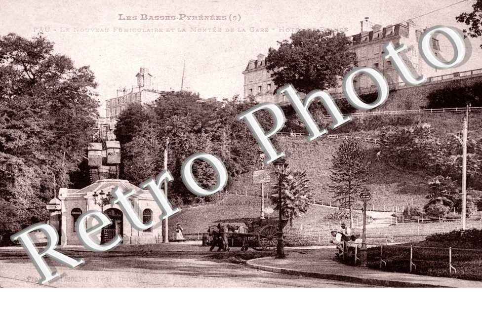 le nouveau funiculaire et la montée de la gare - Hotel de France