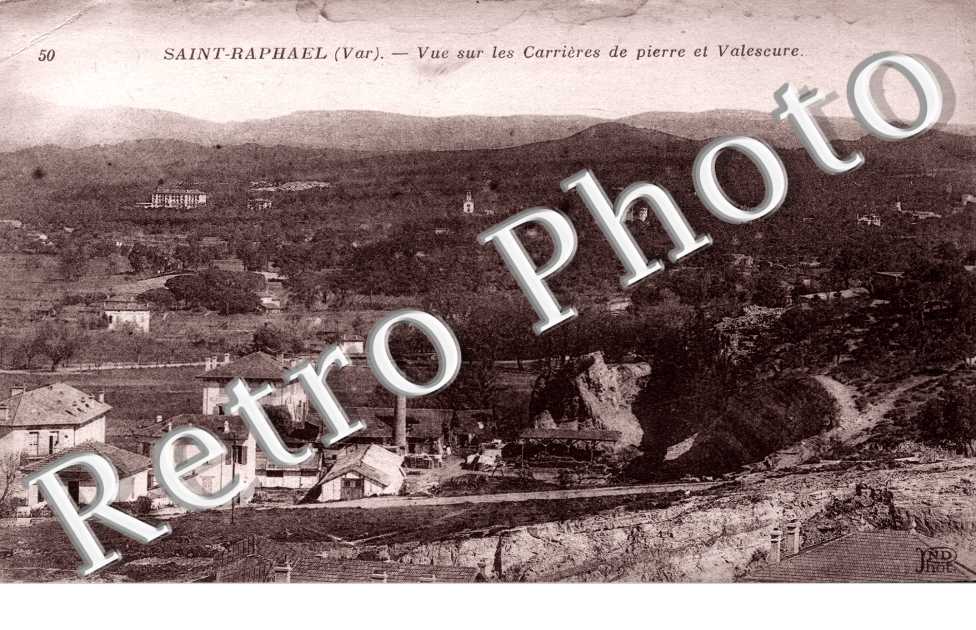 Vue sur les carrières de pierre et Valescure