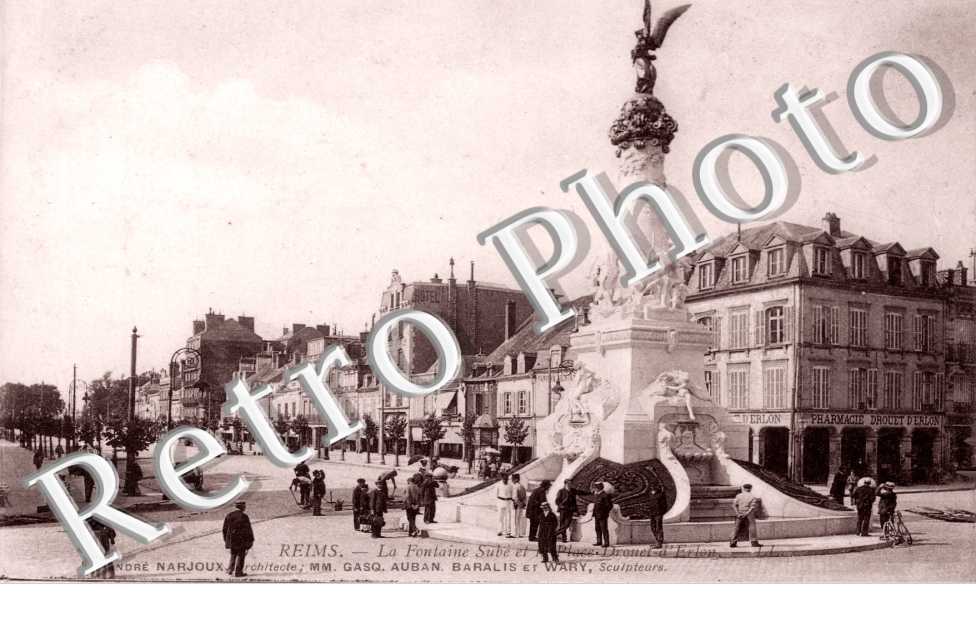la place Drouet-d&#039; Erlon et la fontaine Sube