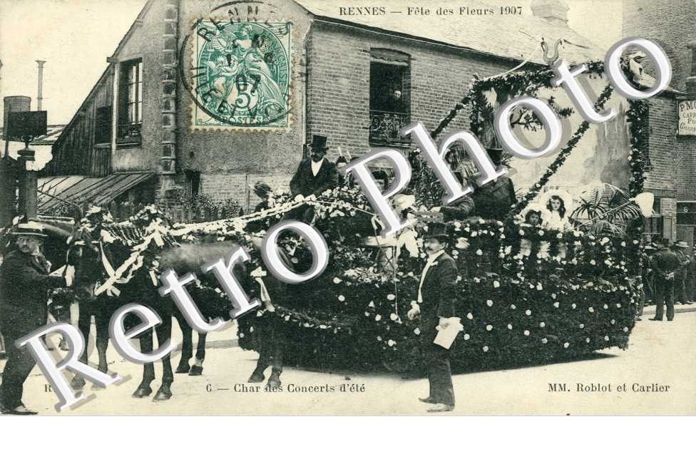 Fete des fleurs 1907 Char des Concerts de l'ete
