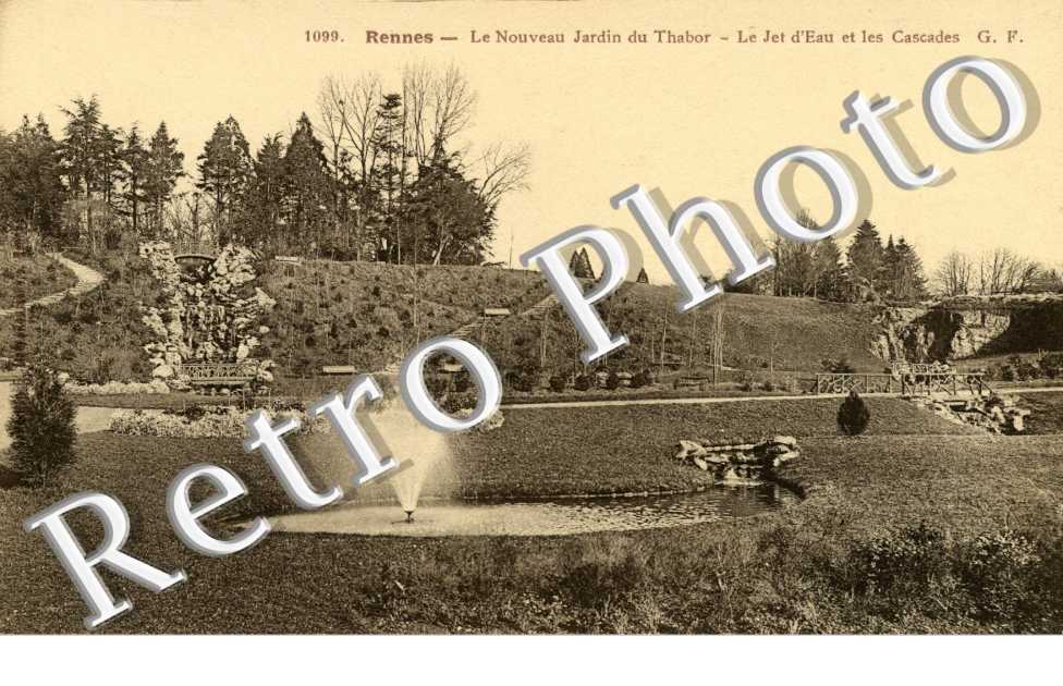 Le nouveau jardin du Thabor Le jet d'eau et les cascades
